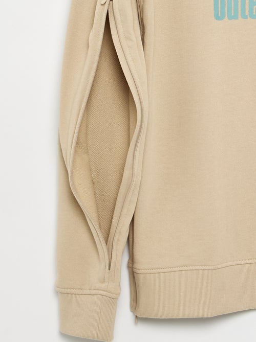 Sweatshirt de moletão com estampado - coleção fácil de vestir - Kiabi Sweatshirt de moletão com estampado - coleção fácil de vestir - Kiabi