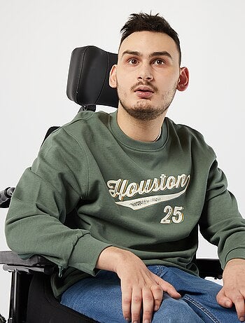Sweatshirt em moletão com estampado - Fácil de Vestir