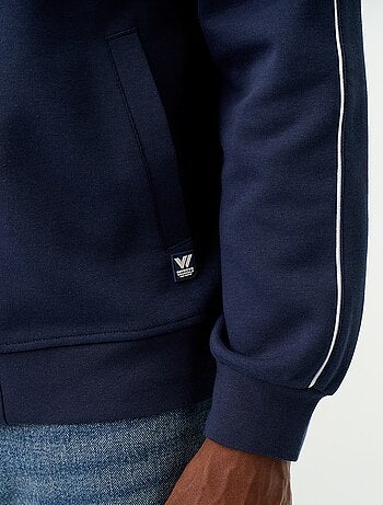 Sweatshirt de moletão com fecho