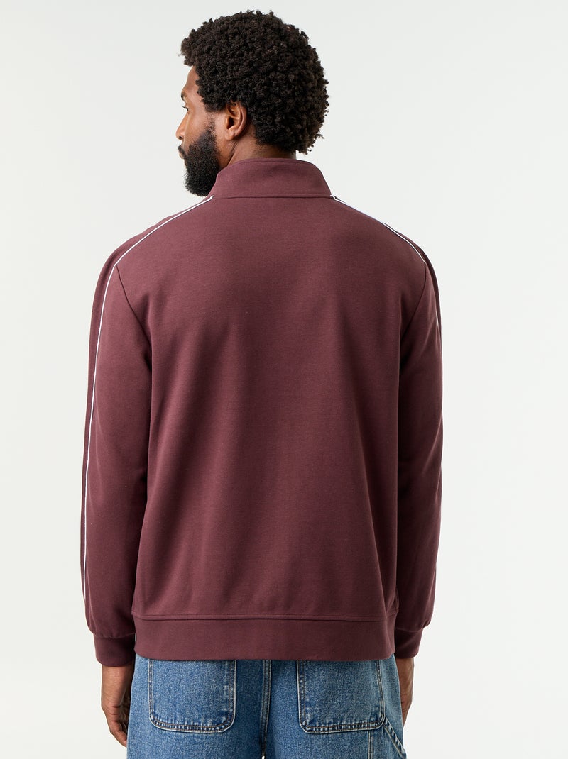 Sweatshirt de moletão com fecho Violeta - Kiabi