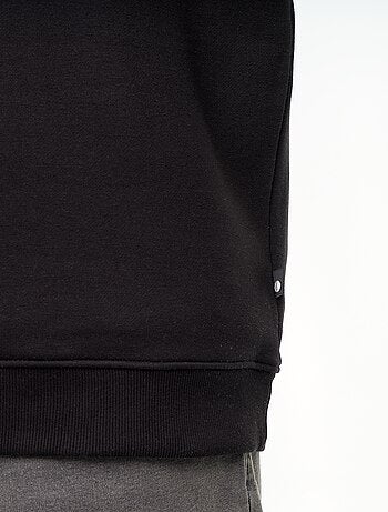 Sweatshirt de moletão com gola polo