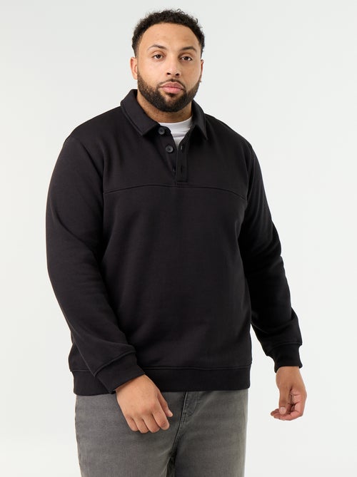 Sweatshirt de moletão com gola polo - Kiabi Sweatshirt de moletão com gola polo - Kiabi