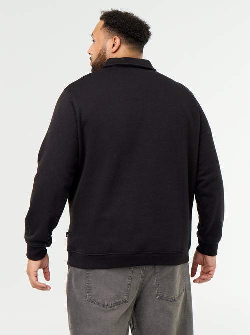 Sweatshirt de moletão com gola polo - Kiabi Sweatshirt de moletão com gola polo - Kiabi