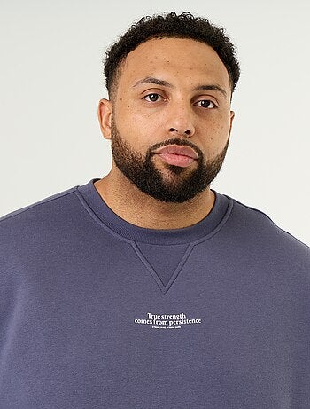 Sweatshirt de moletão com inscrição