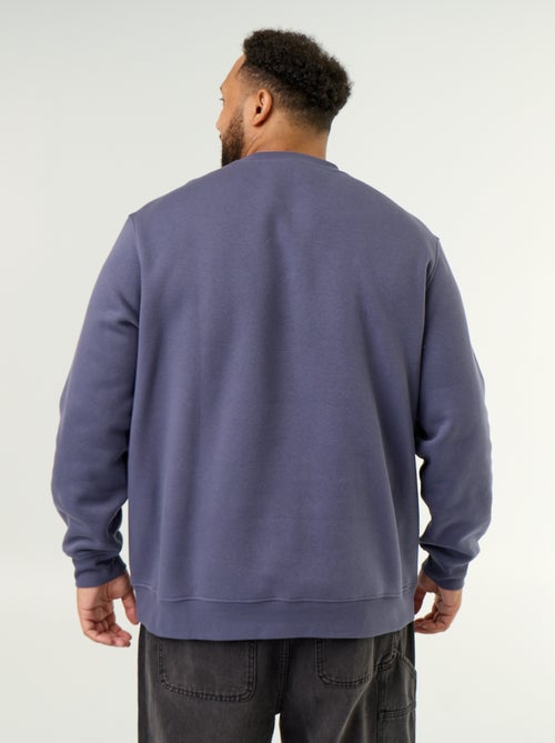 Sweatshirt de moletão com inscrição - Kiabi