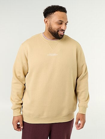 Sweatshirt de moletão com inscrição