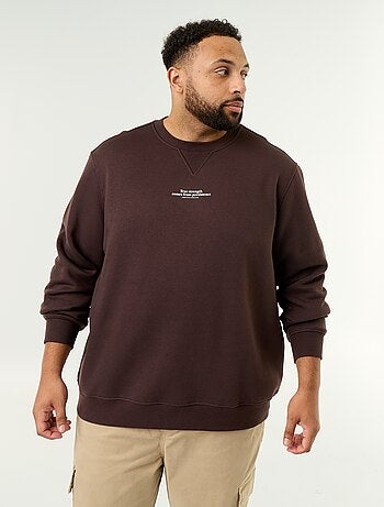 Sweatshirt de moletão com inscrição