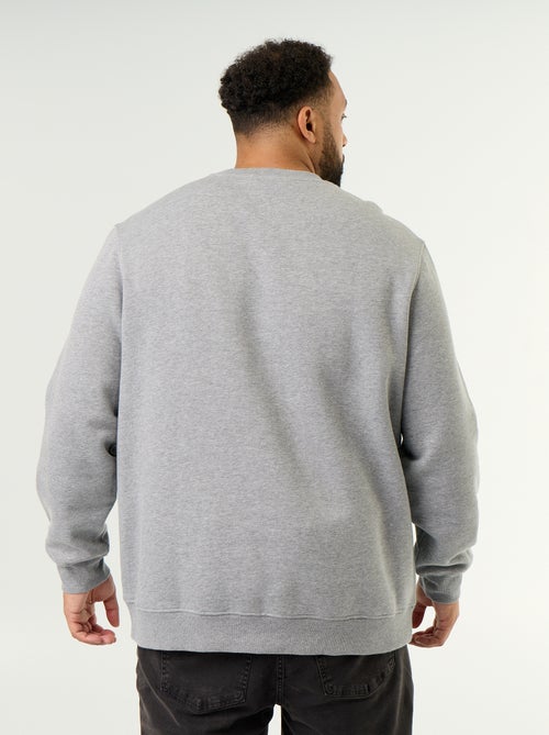 Sweatshirt de moletão com inscrição - Kiabi