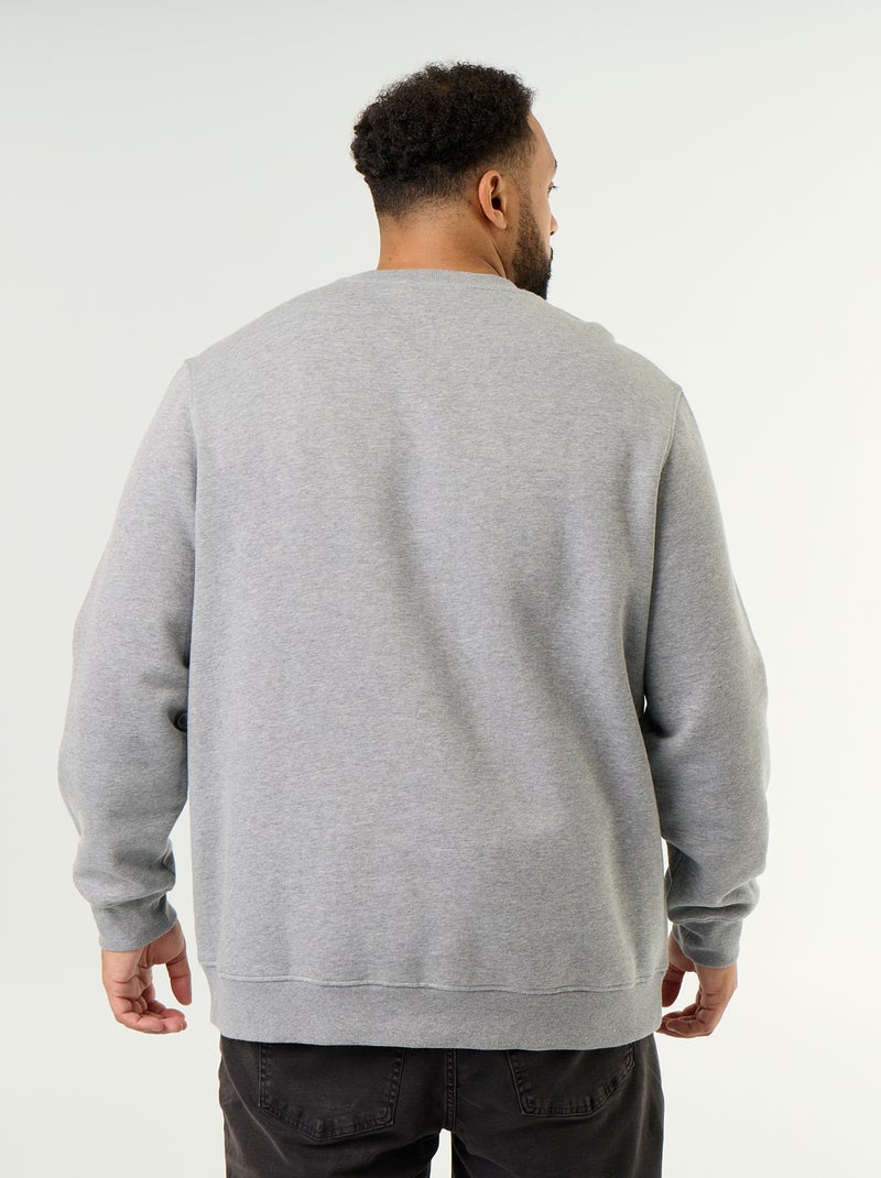 Sweatshirt de moletão com inscrição Cinza - Kiabi