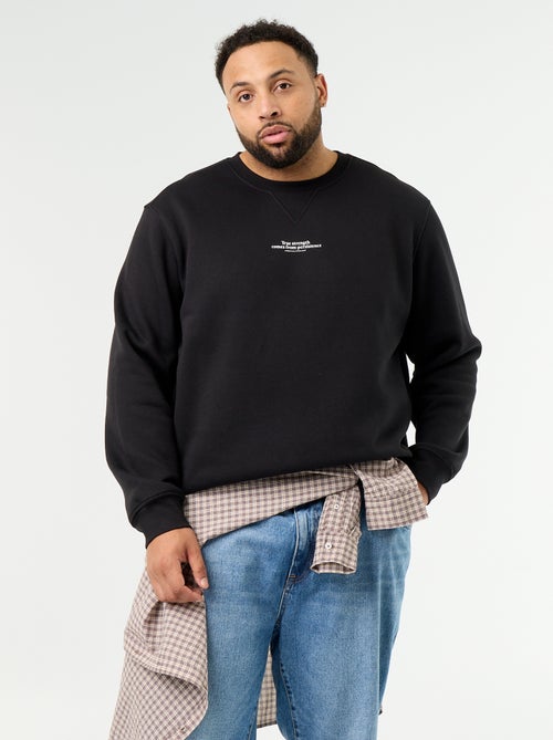 Sweatshirt de moletão com inscrição - Kiabi Sweatshirt de moletão com inscrição - Kiabi