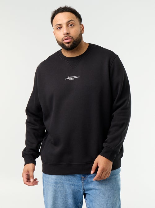 Sweatshirt de moletão com inscrição - Kiabi Sweatshirt de moletão com inscrição - Kiabi