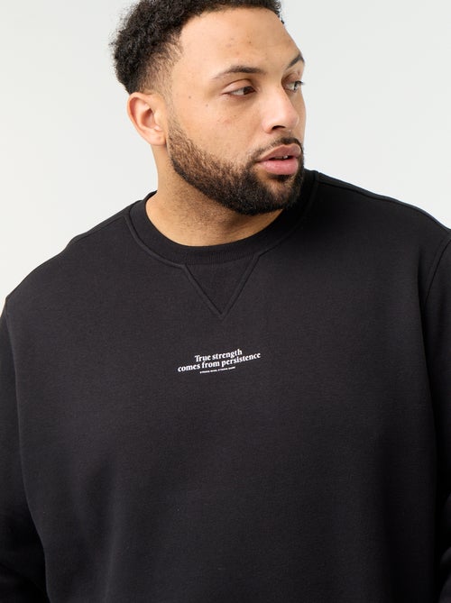 Sweatshirt de moletão com inscrição - Kiabi Sweatshirt de moletão com inscrição - Kiabi