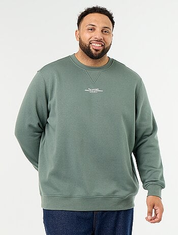 Sweatshirt de moletão com inscrição