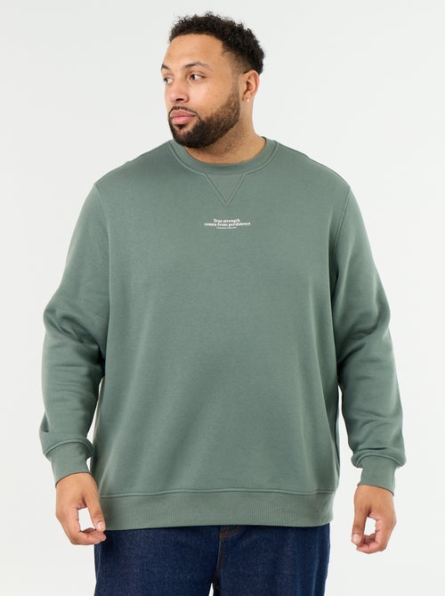 Sweatshirt de moletão com inscrição - Kiabi Sweatshirt de moletão com inscrição - Kiabi