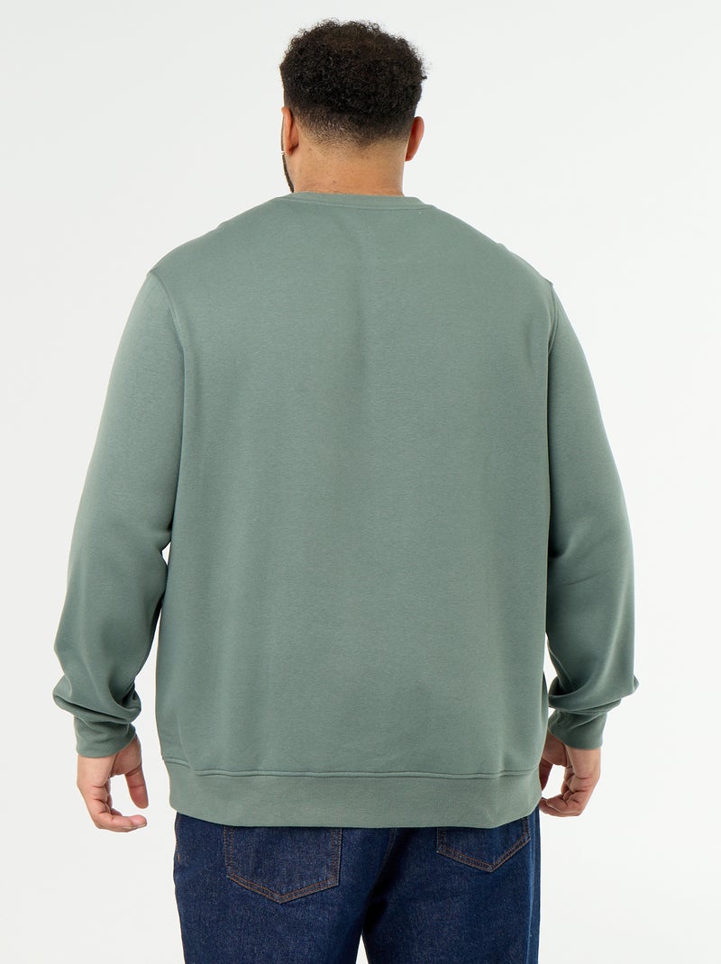 Sweatshirt de moletão com inscrição Verde - Kiabi