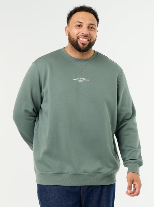 Sweatshirt de moletão com inscrição - Kiabi Sweatshirt de moletão com inscrição - Kiabi