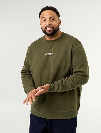 Sweatshirt de moletão com inscrição