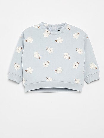 Sweatshirt de moletão estampada