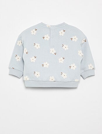 Sweatshirt de moletão estampada