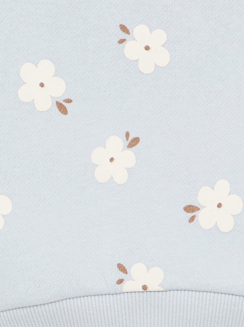 Sweatshirt de moletão estampada Azul - Kiabi
