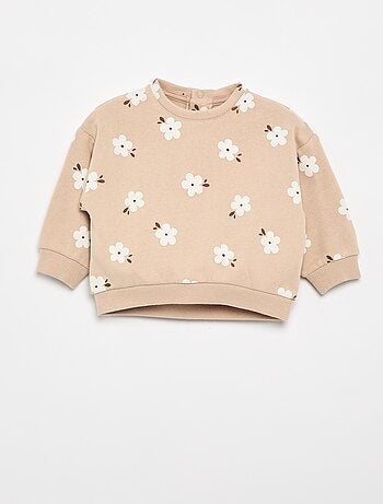 Sweatshirt de moletão estampada