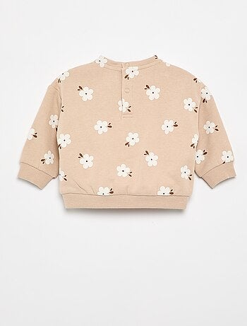 Sweatshirt de moletão estampada