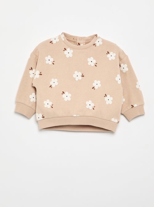 Sweatshirt de moletão estampada - Kiabi