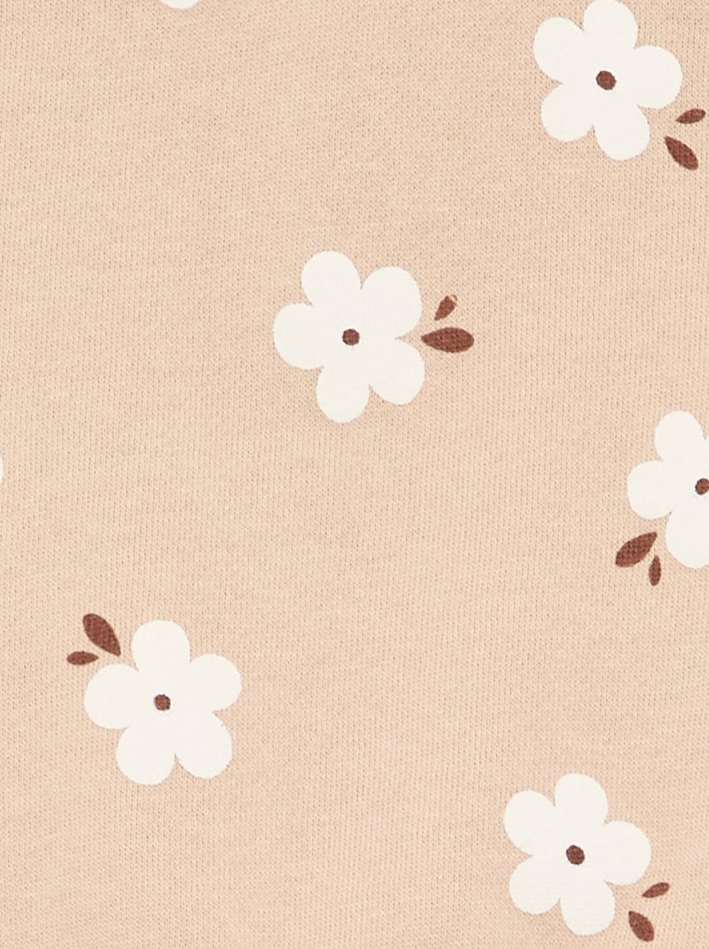 Sweatshirt de moletão estampada Bege - Kiabi