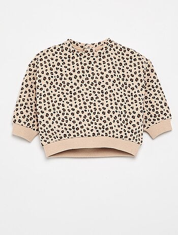 Sweatshirt de moletão estampada