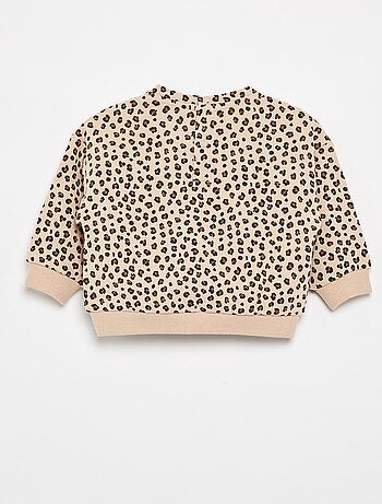 Sweatshirt de moletão estampada