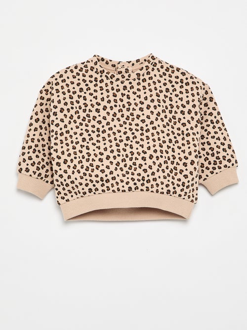 Sweatshirt de moletão estampada - Kiabi