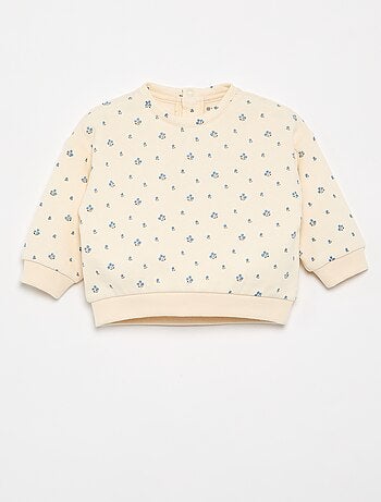 Sweatshirt de moletão estampada