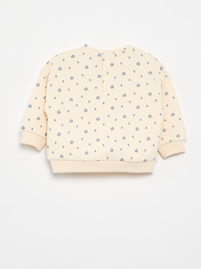 Sweatshirt de moletão estampada Branco - Kiabi