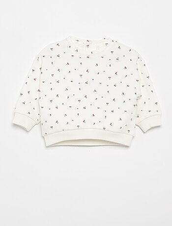 Sweatshirt de moletão estampada