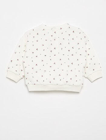 Sweatshirt de moletão estampada