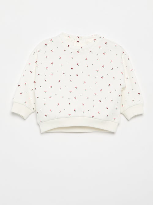 Sweatshirt de moletão estampada - Kiabi