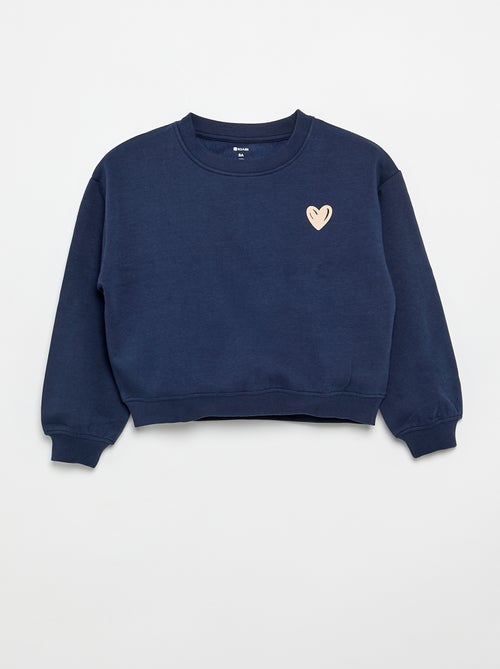 Sweatshirt de moletão estampado no peito - Kiabi Sweatshirt de moletão estampado no peito - Kiabi
