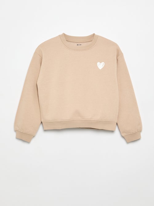 Sweatshirt de moletão estampado no peito - Kiabi Sweatshirt de moletão estampado no peito - Kiabi