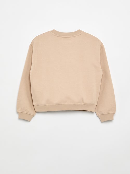 Sweatshirt de moletão estampado no peito - Kiabi Sweatshirt de moletão estampado no peito - Kiabi