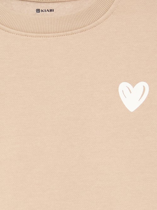 Sweatshirt de moletão estampado no peito - Kiabi Sweatshirt de moletão estampado no peito - Kiabi