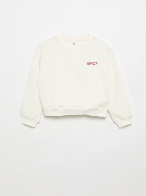 Sweatshirt de moletão estampado no peito - Kiabi Sweatshirt de moletão estampado no peito - Kiabi