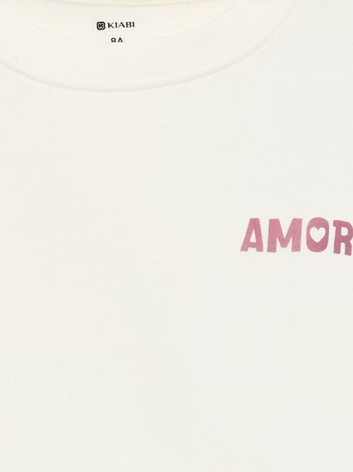 Sweatshirt de moletão estampado no peito - Kiabi Sweatshirt de moletão estampado no peito - Kiabi