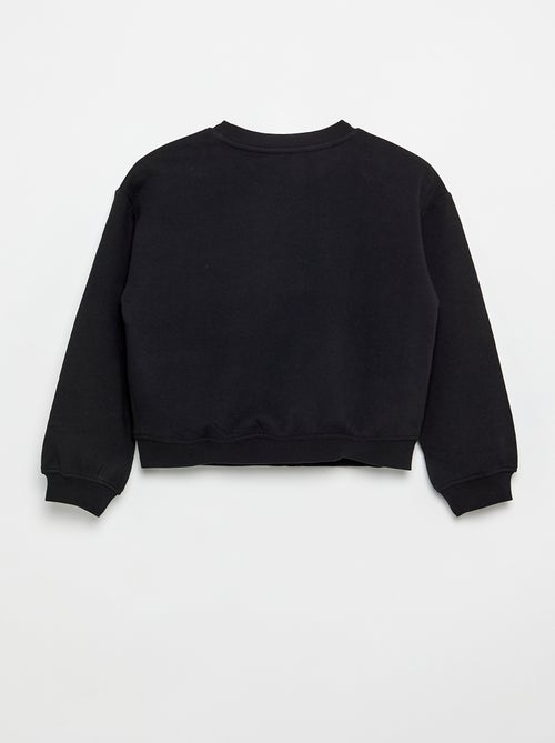 Sweatshirt de moletão estampado no peito - Kiabi