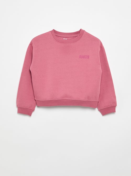 Sweatshirt de moletão estampado no peito - Kiabi Sweatshirt de moletão estampado no peito - Kiabi