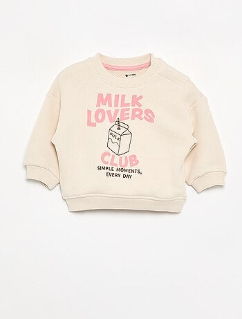 Sweatshirt de moletão leve estampada