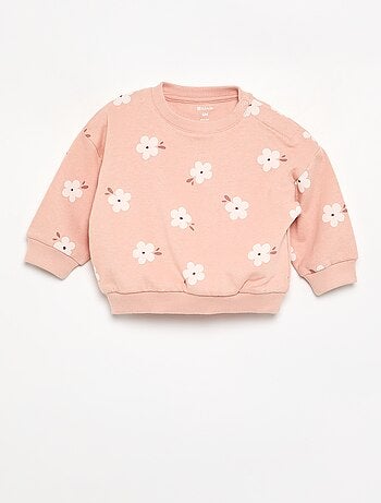Sweatshirt de moletão leve estampada