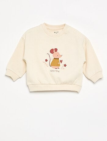 Sweatshirt de moletão leve estampada