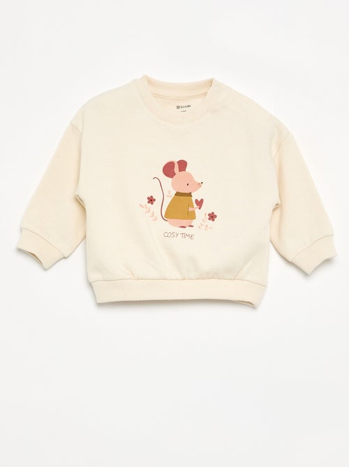 Sweatshirt de moletão leve estampada - Kiabi Sweatshirt de moletão leve estampada - Kiabi