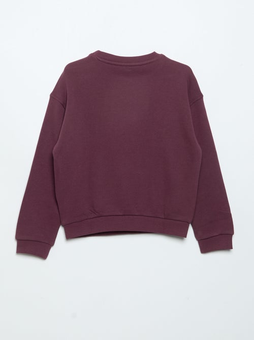 Sweatshirt de moletão leve estampada frente e verso - Kiabi