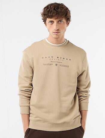 Sweatshirt de Moletom Leve com Estampa Frente e Verso